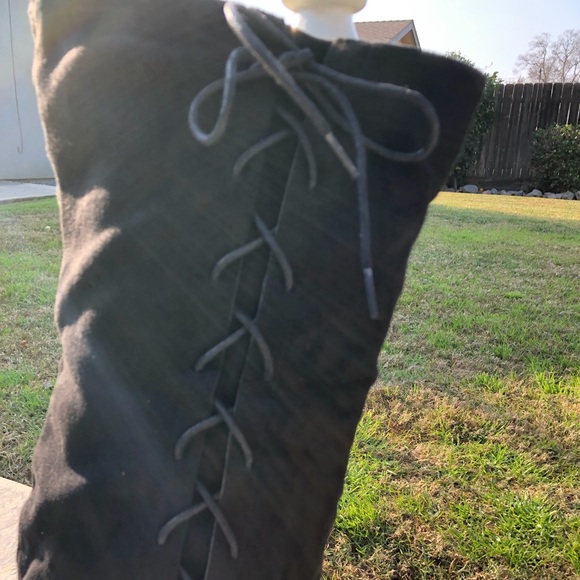 ❤️ LAST PAIR LEFT Side Lace Up Over The Knee Boots - Picture 6 of 8